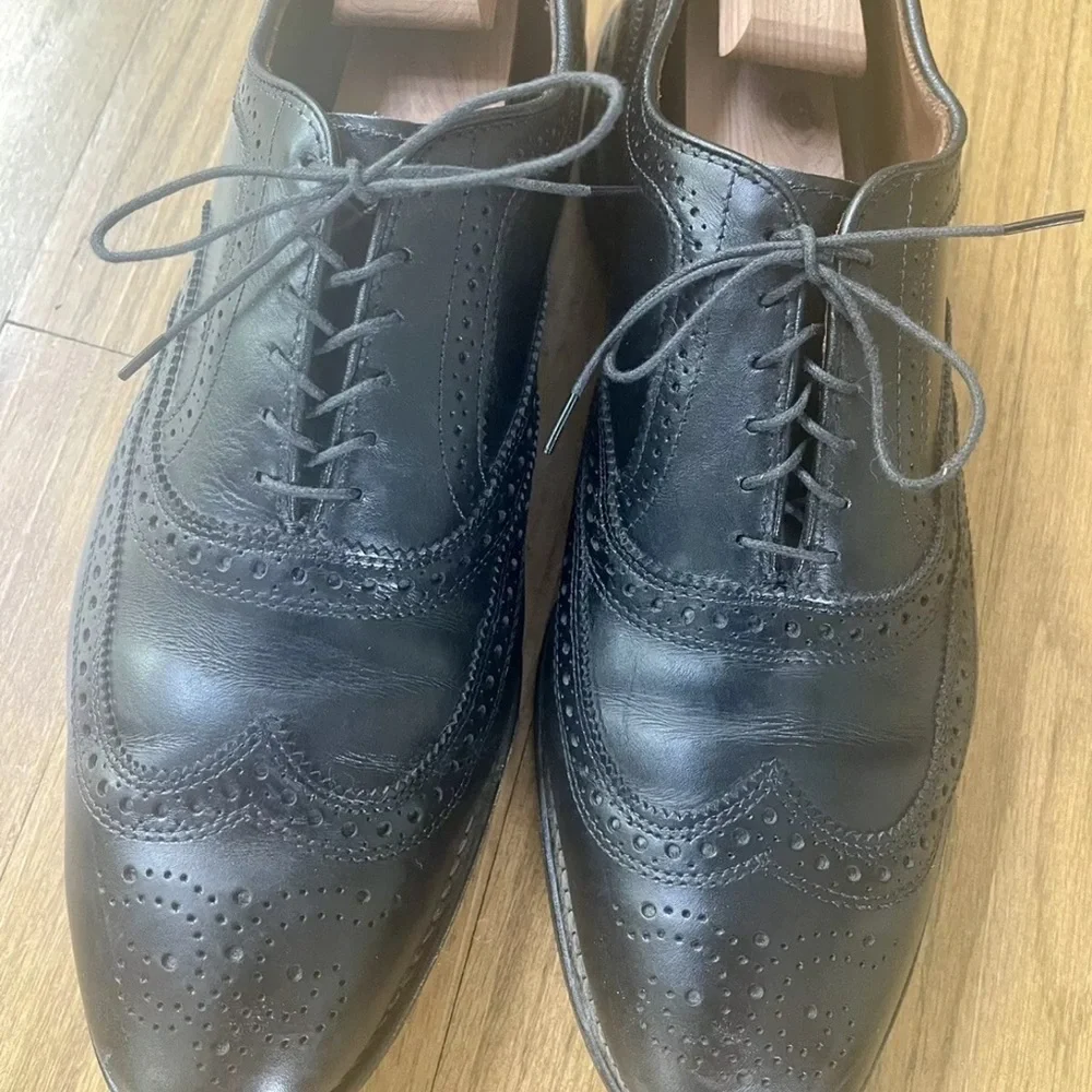 Allen Edmonds Wingtip Oxfords 13 D | Luxury Men’s Black Dress Shoes 13  D |  EUC
